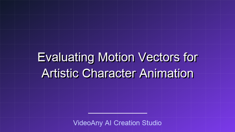 Evaluating Motion Vectors for Artistic Character Animation