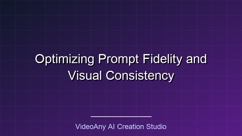 Optimizing Prompt Fidelity and Visual Consistency
