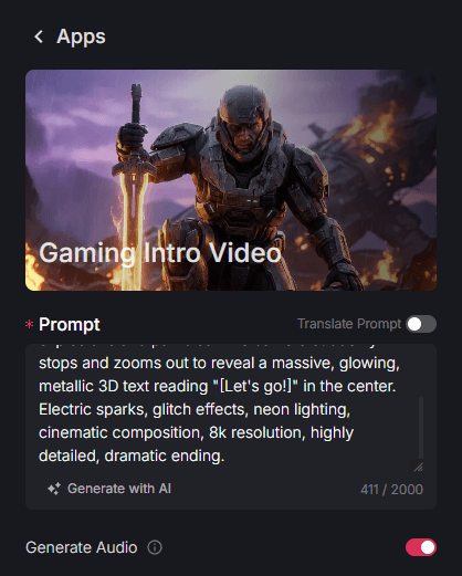 Crafting Eye-Catching Gaming Intros with AI