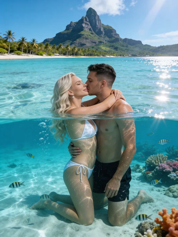 Resort Kissing couple template output from the source page