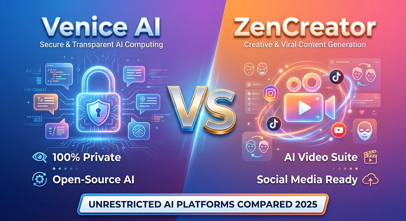 Venice AI vs ZenCreator cover from the source page