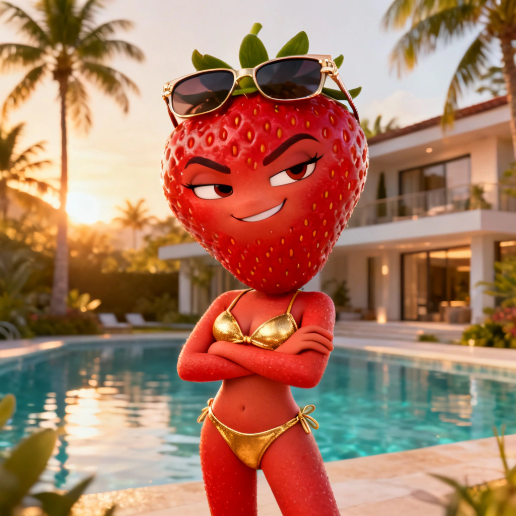 AI Fruit Love Island source scene 1