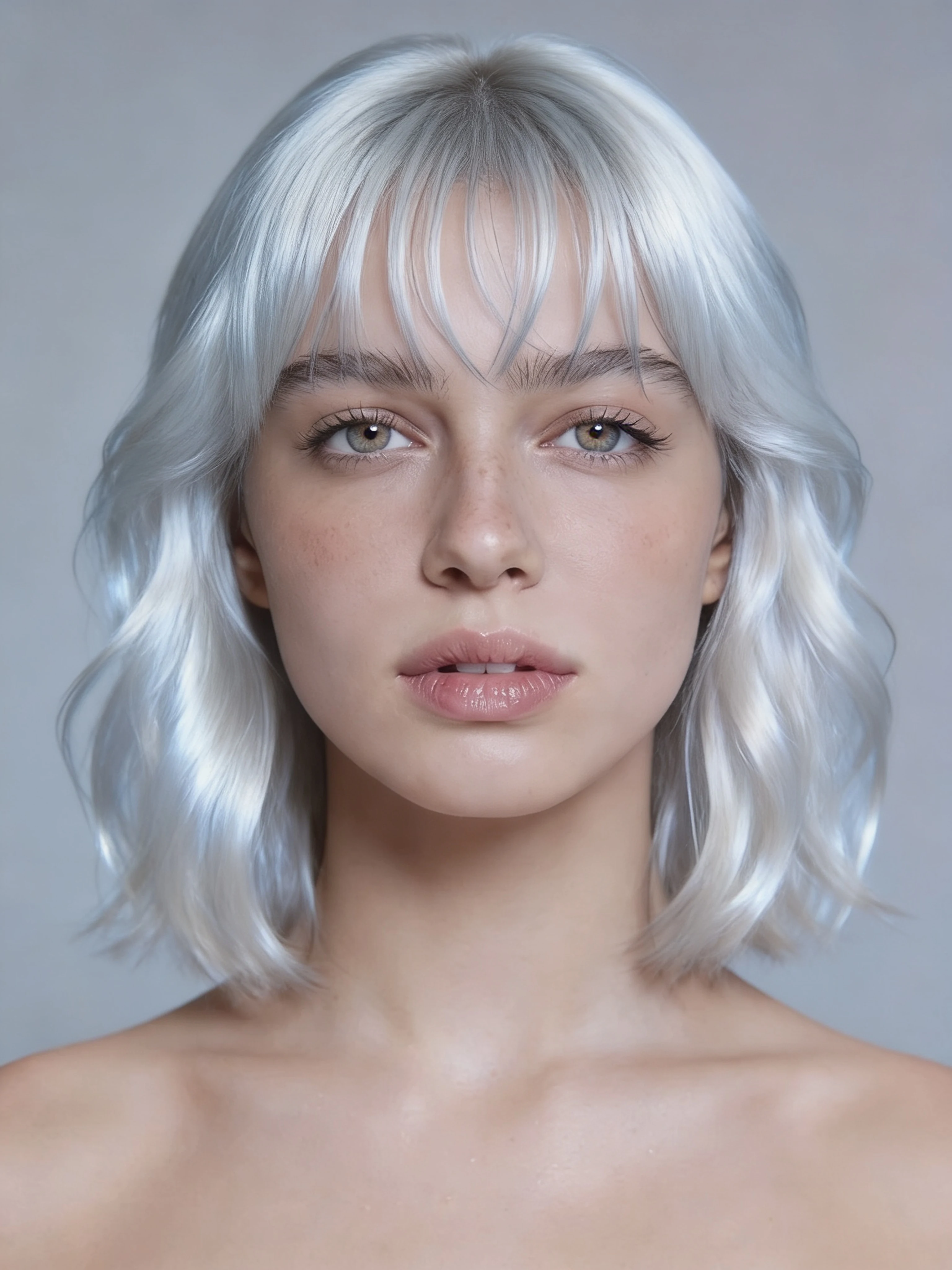 Platinum blonde hair color output from the source guide