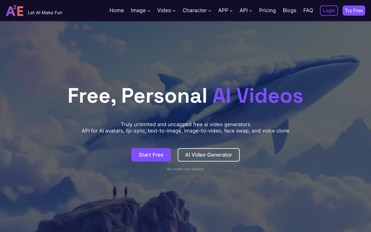 a2e.ai homepage visual from the source alternatives guide