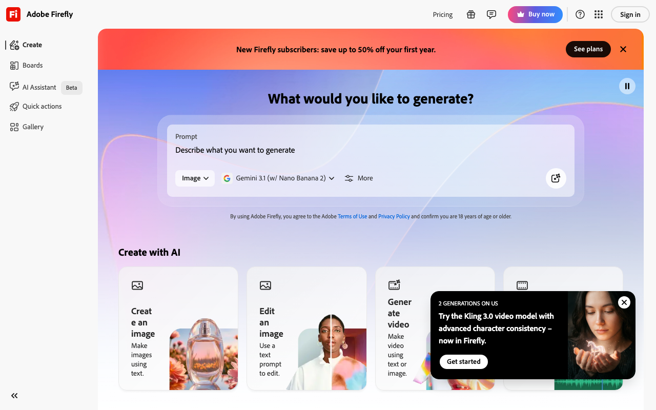 Adobe Firefly source visual from the best free AI image generators guide