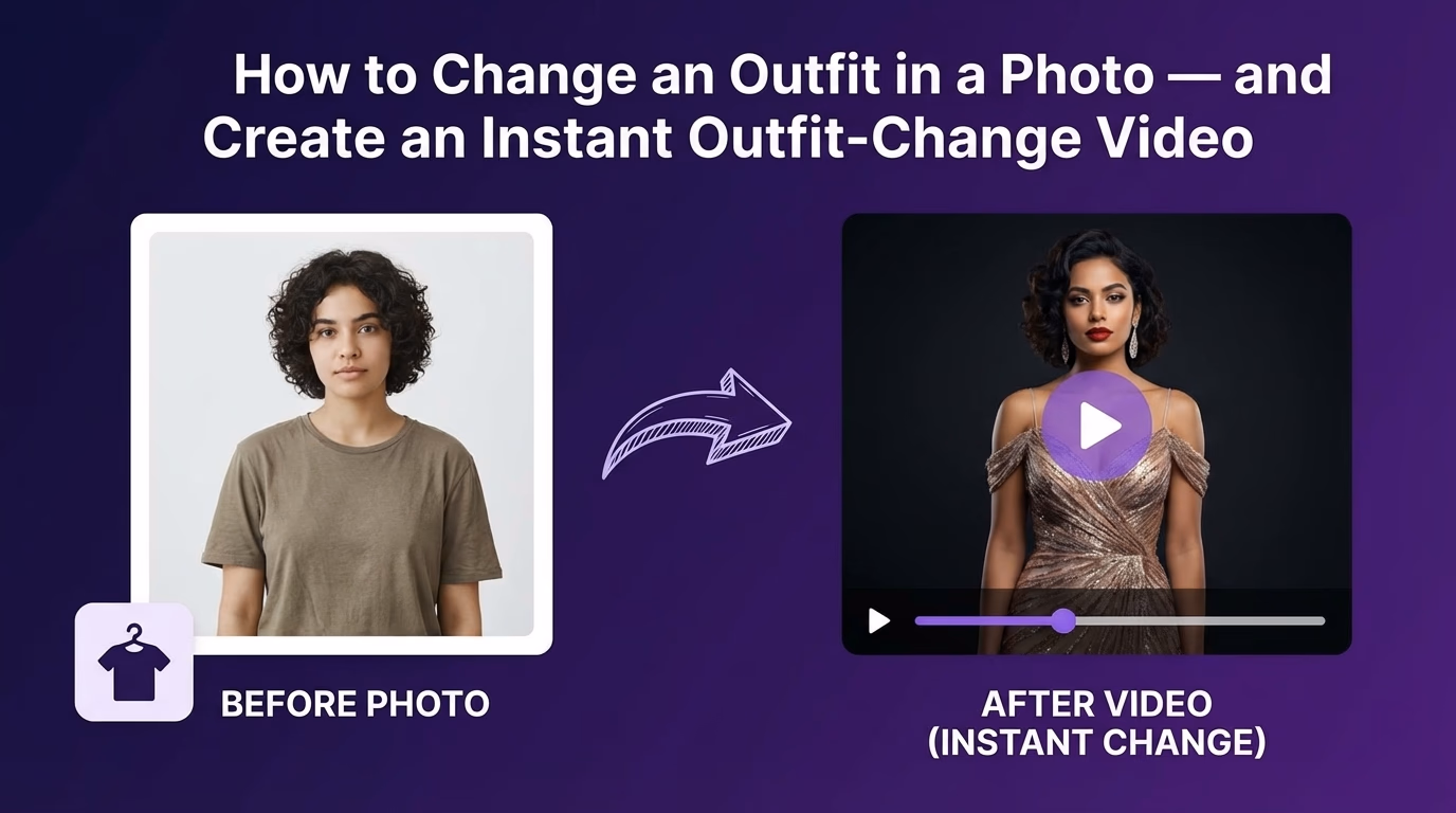 Outfit change workflow visual from the source page