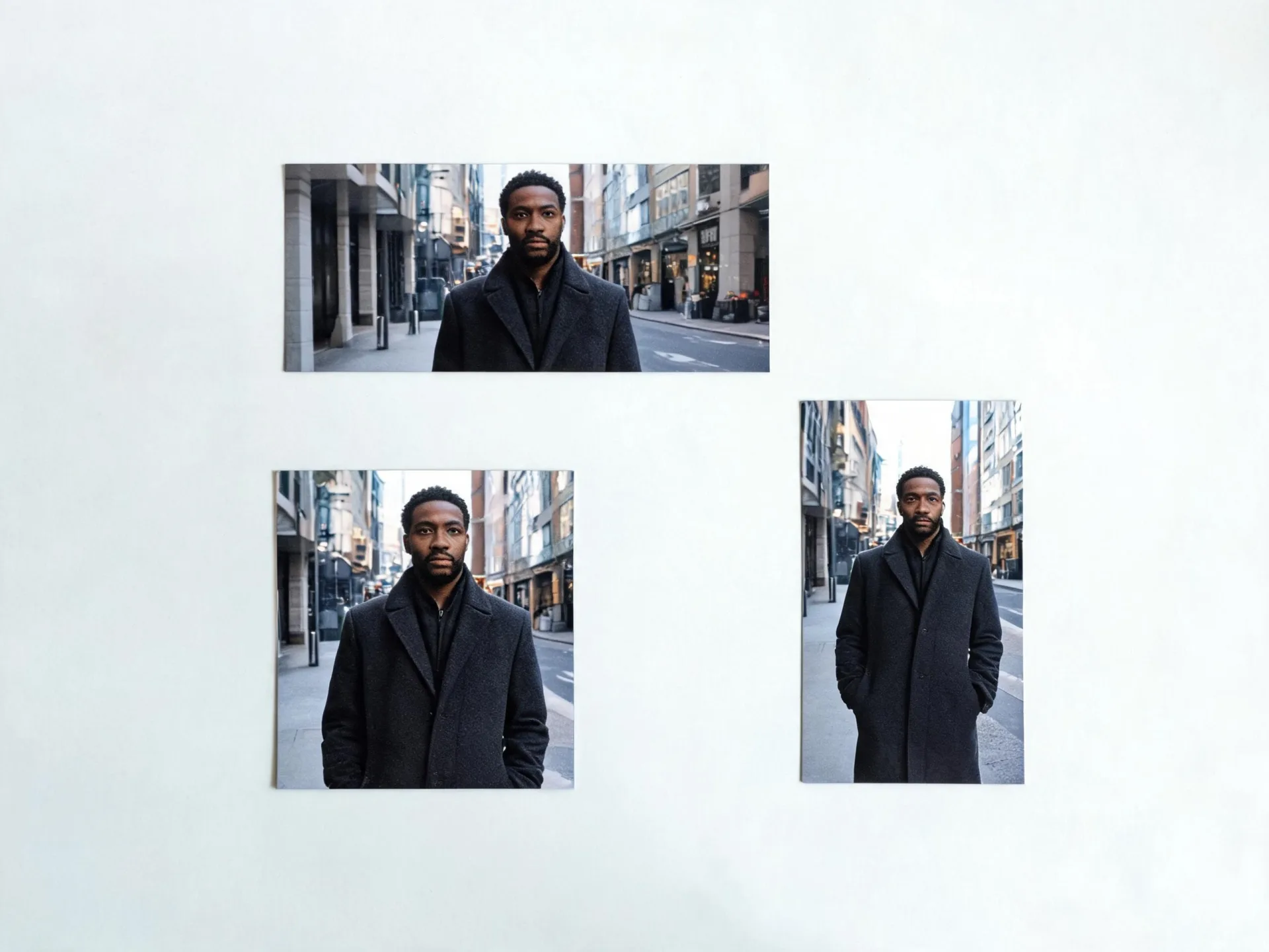 A city portrait is presented in wide, square, and tall layouts.